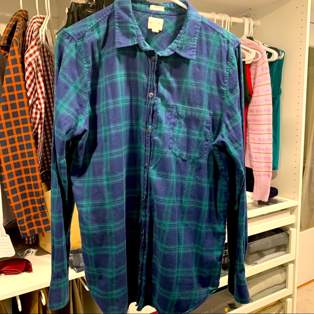J.Crew Blackwatch Tartan Flannel buttondown size M